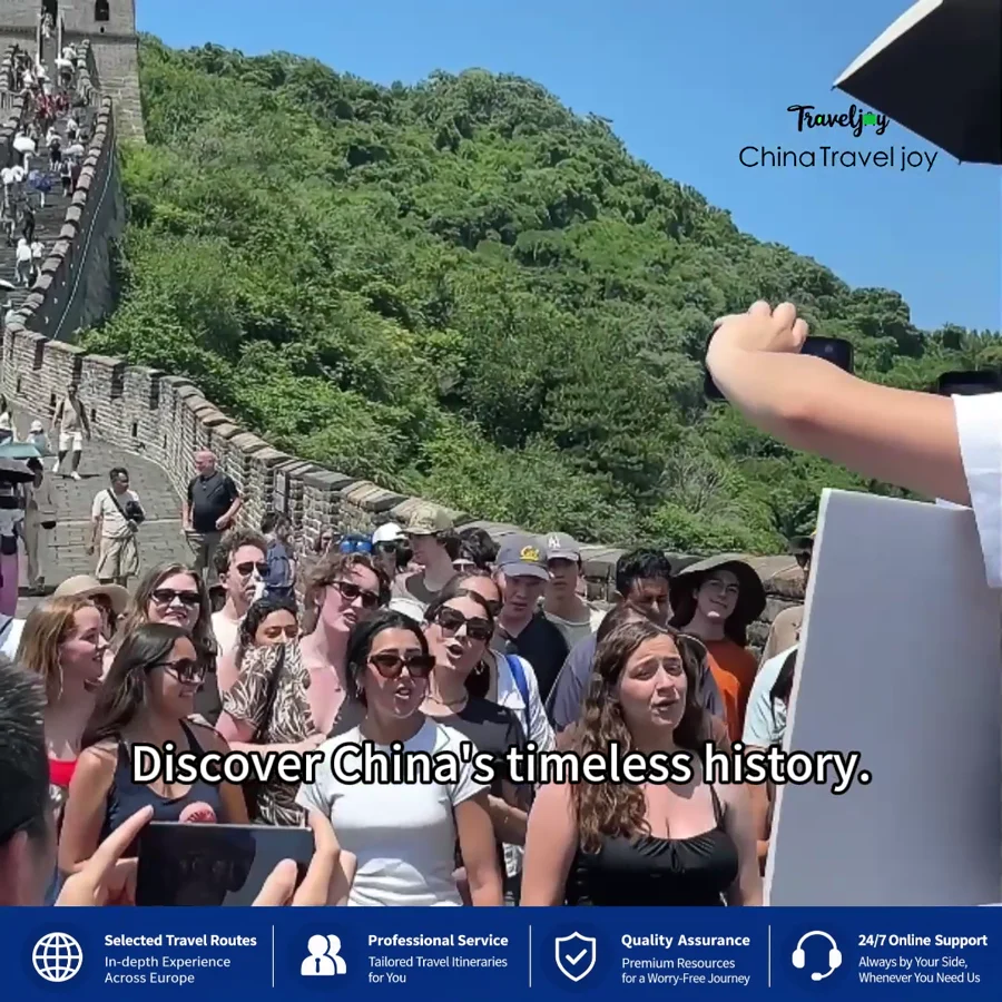 Travellers visiting the Great Wall in Beijing